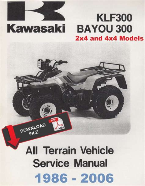 87 kawasaki bayou 300 service manual. - Daelim roadwin 125 service reparatur werkstatthandbuch.