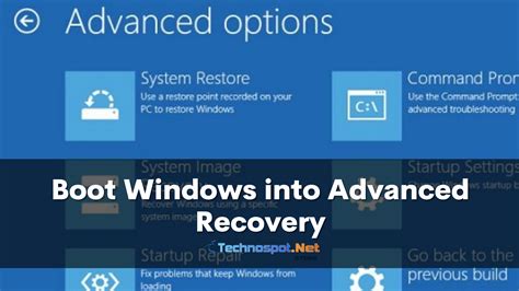 875 Boot Into The Windows Recovery Environment