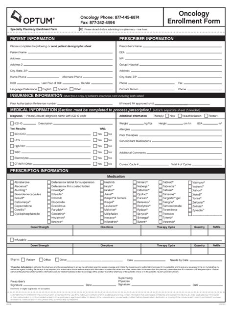 877-445-6874. Oncology Phone: 877-445-6874 Fax: 877-342-4596 Specialty Pharmacy Enrollment Form Please detach before submitting to a pharmacy – tear here. Oncology Enrollment Form This form is not a valid prescription in Arizona PATIENT INFORMATION Please complete the following or send patient demographic sheet Patient Name Address Address 2 City, … 