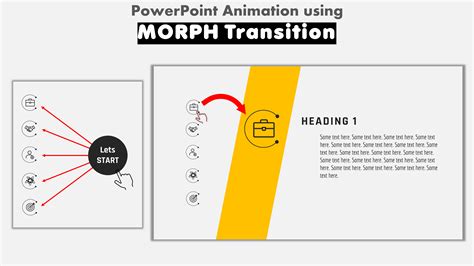 88.PowerPoint 5 Step Animation using Morph Transition PowerUP with