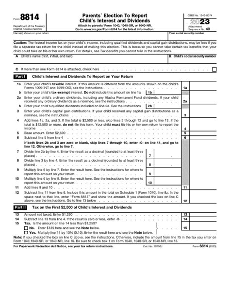 8814 Form 2023