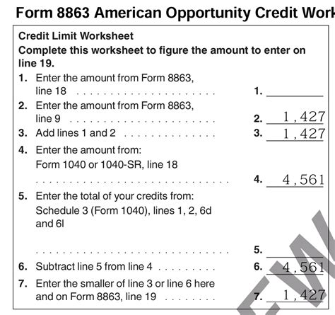 8863 Credit Limit Worksheet ≡ Fill Out Printable PDF Forms Online