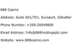 888 online casino contact number vojp