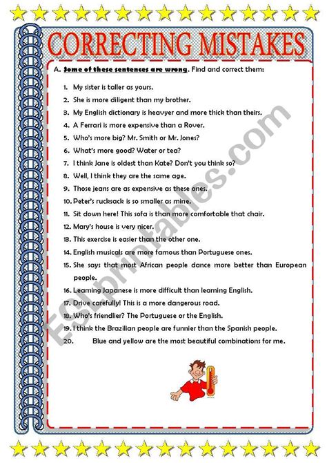 89 Free Correcting Mistakes Worksheets Busyteacher Grammatical Errors Worksheet 1st Grade - Grammatical Errors Worksheet 1st Grade