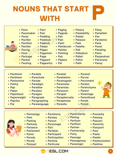 895 Nouns That Start With P In English Objects That Start With P - Objects That Start With P