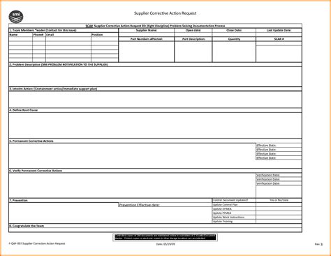 8D Report 2 Rt Template Pdf Excel Download Free Doc Examples pertaining