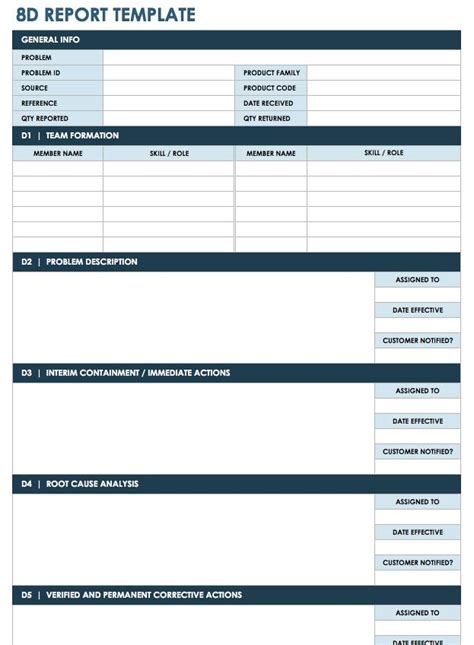 8D Report Template Xls TEMPLATES EXAMPLE TEMPLATES EXAMPLE