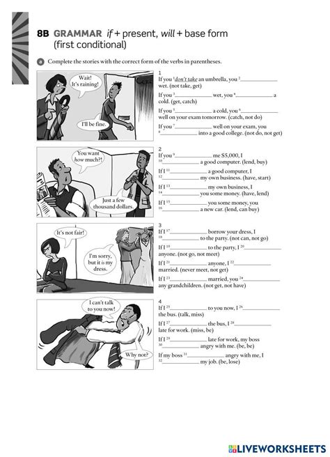 8b Grammar If Present Will Infinitive