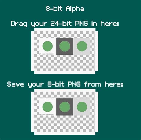 8bitAlpha Convert 24Bit PNG Images Into 8Bit Images With Alpha
