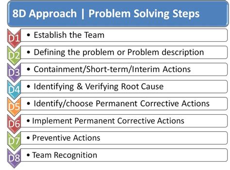 8d problem solving methodology pdf