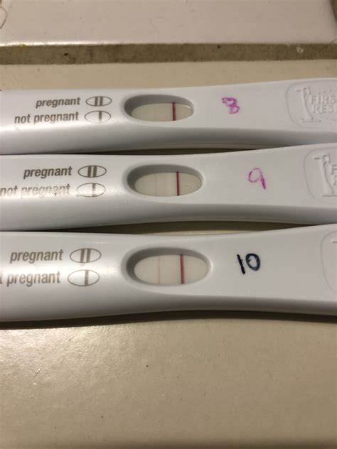 It freaked me out !!! So I decided to go and buy myself some pregnancy tests. I bought the cheap ones from the dollar store and also the first response early result pregnancy test. I took them the same day again at 8dpo and I got a very faint line on the cheap one and on the first response the line was definitely there.. 