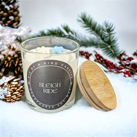 8oz mason SLEIGH RIDE soy candle Eco Candle Co.