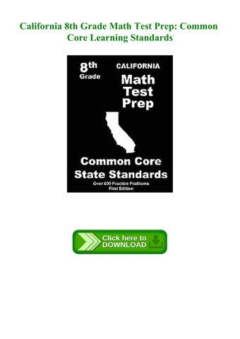 8th Grade Common Core Math Test Pdf pdf california 8th grade math …