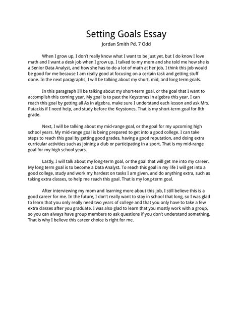 8th Grade Goals Essays Free Essays On 8th 3rd Grade Writing Goals - 3rd Grade Writing Goals