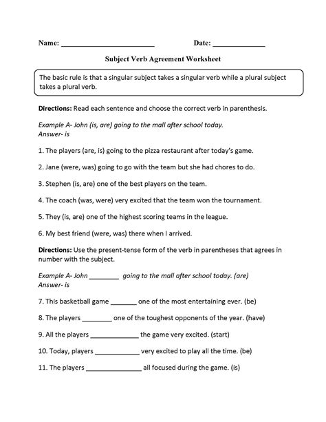 8th Grade Grammar Tests And Answers