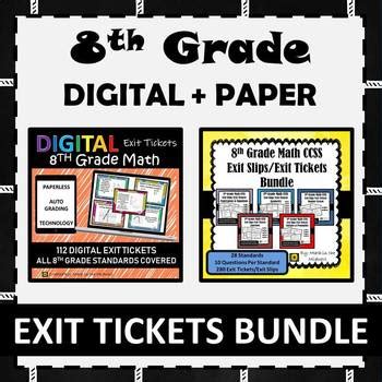8th Grade Math Exit Tickets Bundle Exit Slip Ixl 8th Grade - Ixl 8th Grade