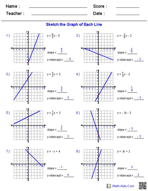 8th Grade Math Slope   Pdf Mathlinks Grade 8 Student Packet 8 Slope - 8th Grade Math Slope
