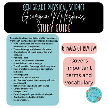 8th grade physical science study guide