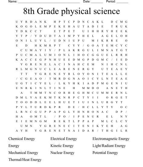 8th Grade Physical Science Word Search Wordmint Physical Science Word Searches - Physical Science Word Searches