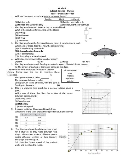 8th grade physics test pdf. .  ...