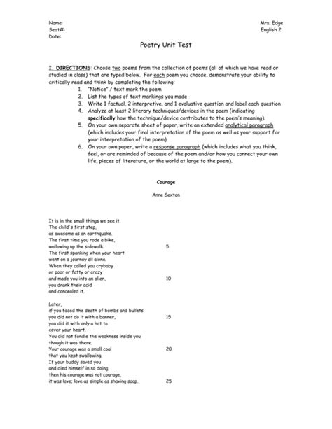 8th grade poetry unit test study guide. - Toshiba ultrasonido famio 5 manual usuario.