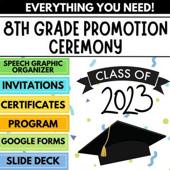 8th Grade Promotion Editable Slides Program Speech Invitations 8th Grade Promotion Invitations - 8th Grade Promotion Invitations