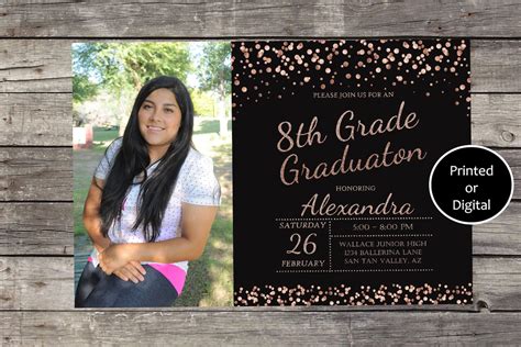8th Grade Promotion Party Invitation Etsy 8th Grade Promotion Invitations - 8th Grade Promotion Invitations
