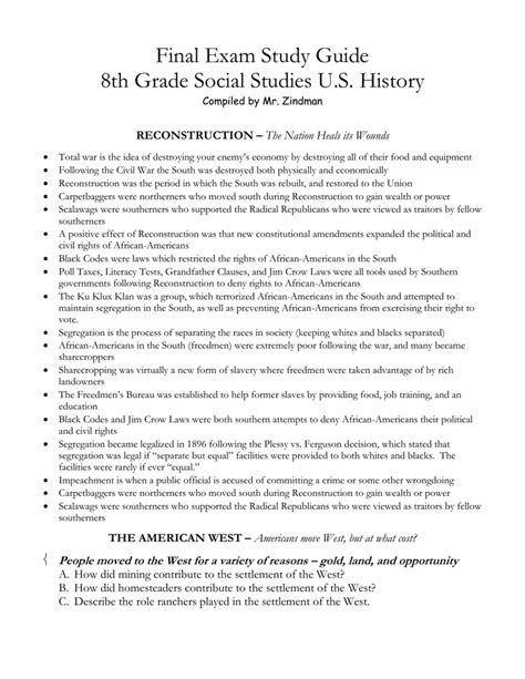 Download 8Th Grade History Cst Study Guide 