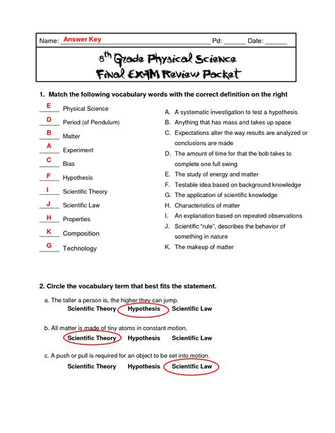 Read 8Th Grade Physical Science Notebook Answer Key 