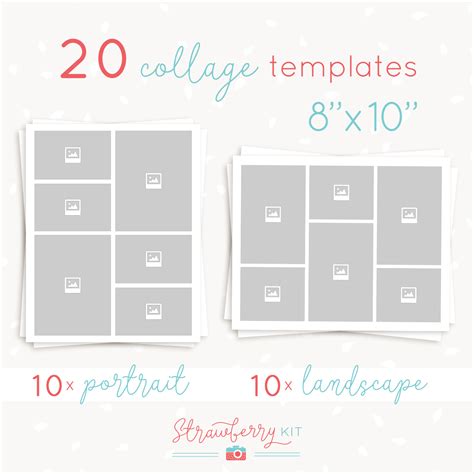 8x10 Collage Template