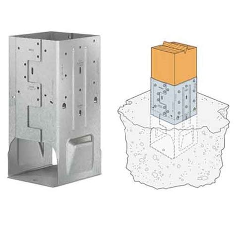 8x8 post base simpson.  An innovative overlapping sleeve design encapsulates...