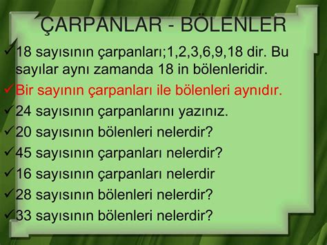 9'un Çarpanları Nelerdir 9 Sayısının Çarpanları/Bölenleri. 