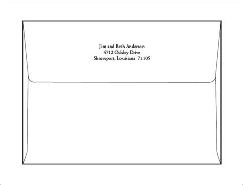 9  A7 Envelope Templates DOC PSD PDF