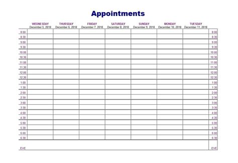 9+ Appointment Scheduling Templates Word Excel