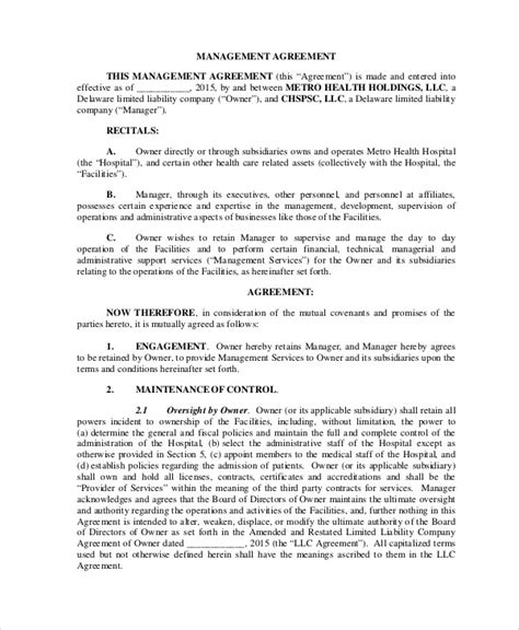 9+ Business Management Contract Examples in Google Docs MS Word PDF