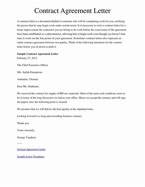 9+ Contract Agreement Letter Examples PDF Examples