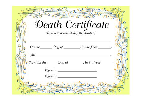 9+ Death Certificate Template Free Sample, Example Format Download