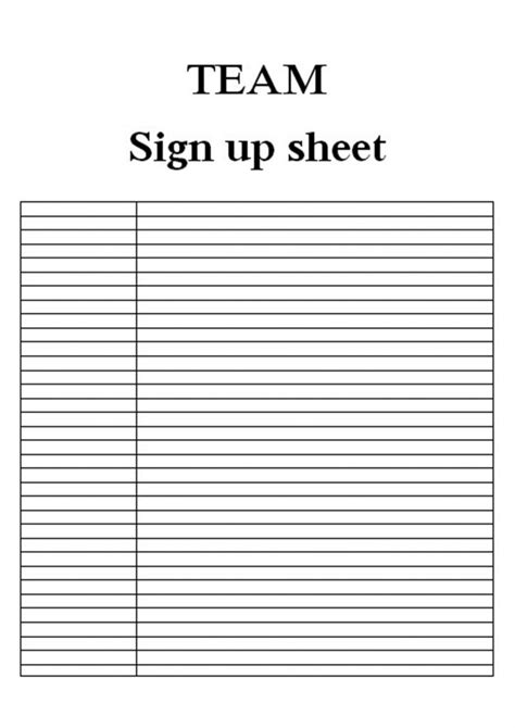 9+ Free SignUp Sheet Templates Word Excel Formats