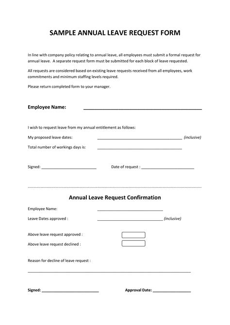 9+ Leave Request Form Examples PDF Examples