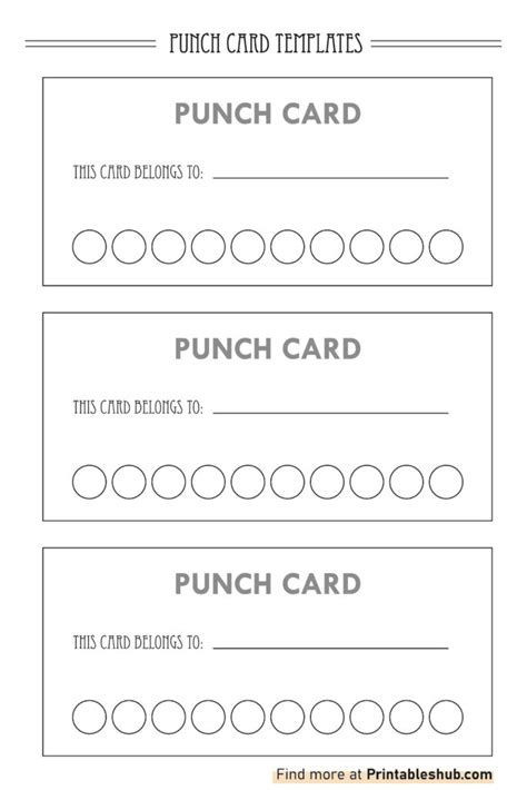 9+ Punch Card Template FREE [Word, Excel, PDF] Partnership For Learning