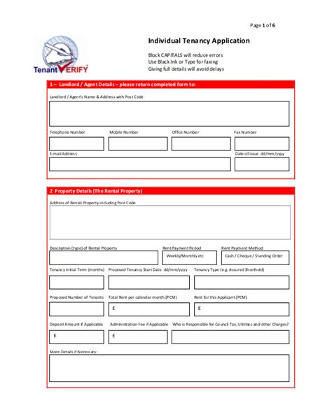 9+ Tenant Application Form Templates PDF, DOC, Docs