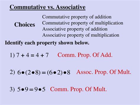 9 3 1 Associative Commutative And Distributive Properties 3 Math Properties - 3 Math Properties