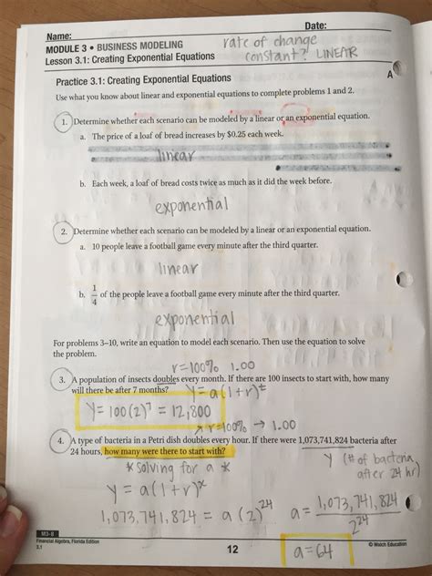 9 3 Financial Algebra Workbook Answers