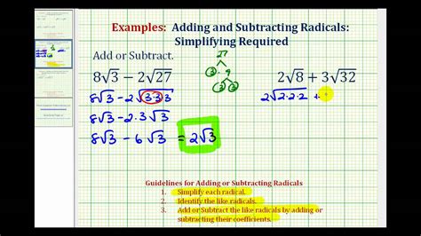 9 3 Add And Subtract Square Roots Mathematics Add And Subtract Square Roots - Add And Subtract Square Roots