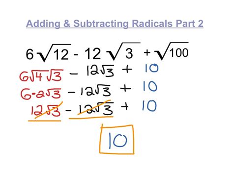 9 3 Adding And Subtracting Radicals Intermediate Algebra Adding Subtracting Radicals Worksheet - Adding Subtracting Radicals Worksheet
