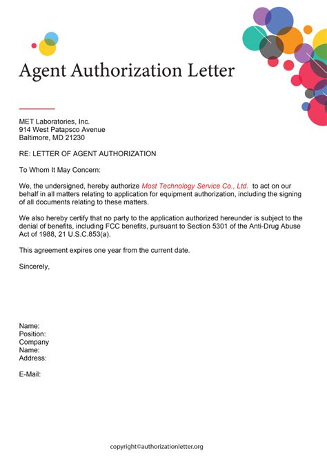 9 Agent Authorization Letter Examples Pdf Examples