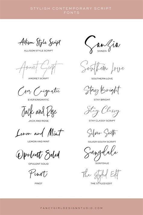 9 Beautiful Handwritten Modern Script Fonts only 17!