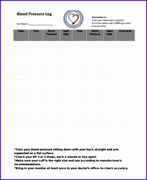 9 Blood Pressure Excel Template Excel Templates