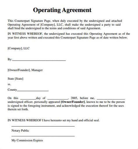 9 Business Operating Agreement Examples Pdf Examples