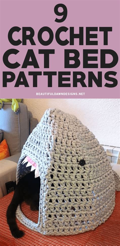 9 Crochet Cat Bed and Cat Cave Patterns Beautiful Dawn Designs